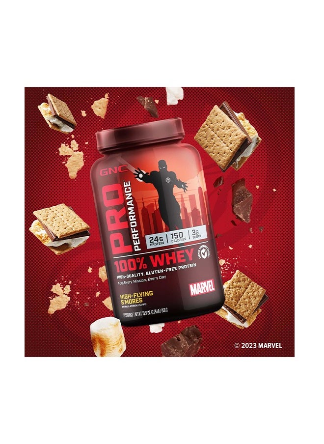 GNC PRO PERFORMANCE® 100% Whey - Marvel: High-Flying S'Mores - 25 Servings