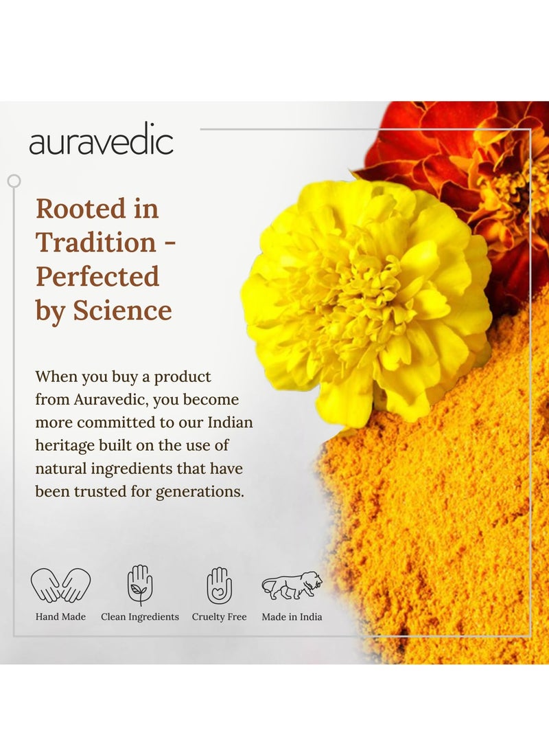 Auravedic Saffron Face Oil with Ashwagandha & Turmeric Moisturizer, Face Serum for Glowing Skin, Pigmentation, De-tan, 100ml Non-Greasy Formula for All Skin Types