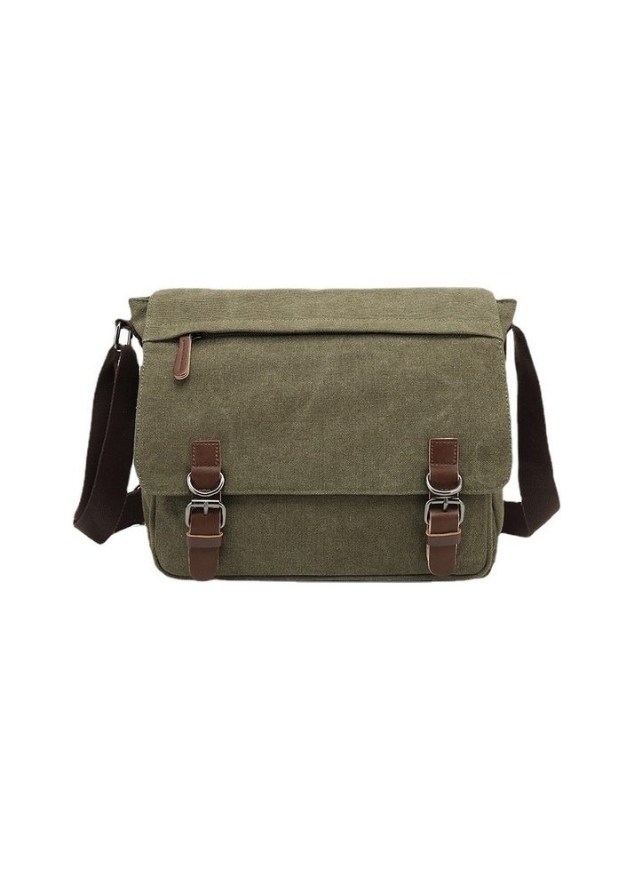 Vintage Canvas Shoulder Cross Strap Bag - Green Colour:Green