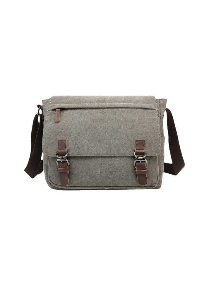 Vintage Canvas Shoulder Cross Strap Bag - Gray Colour:Gray