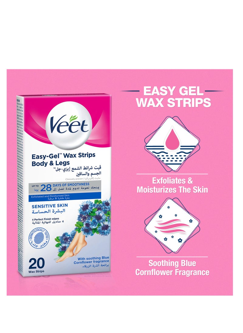 Hair Removal Easy-Gel Wax For Sensitive Skin 36 Strips