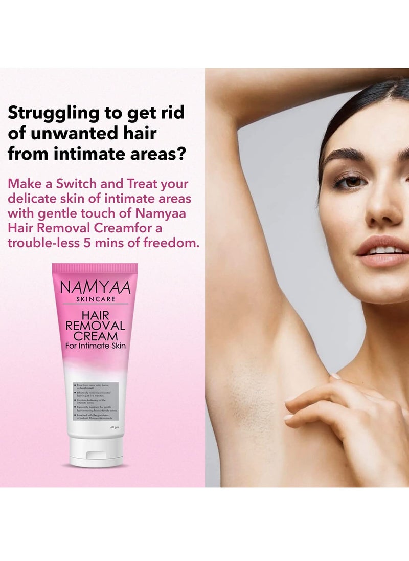 Namyaa Hair Removal Cream for Intimate Skin Pack of 2