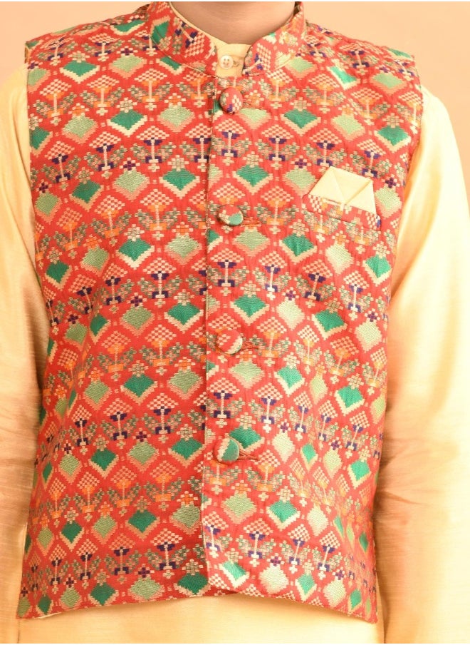 Kurta Pajama Set with Nehru Jacket