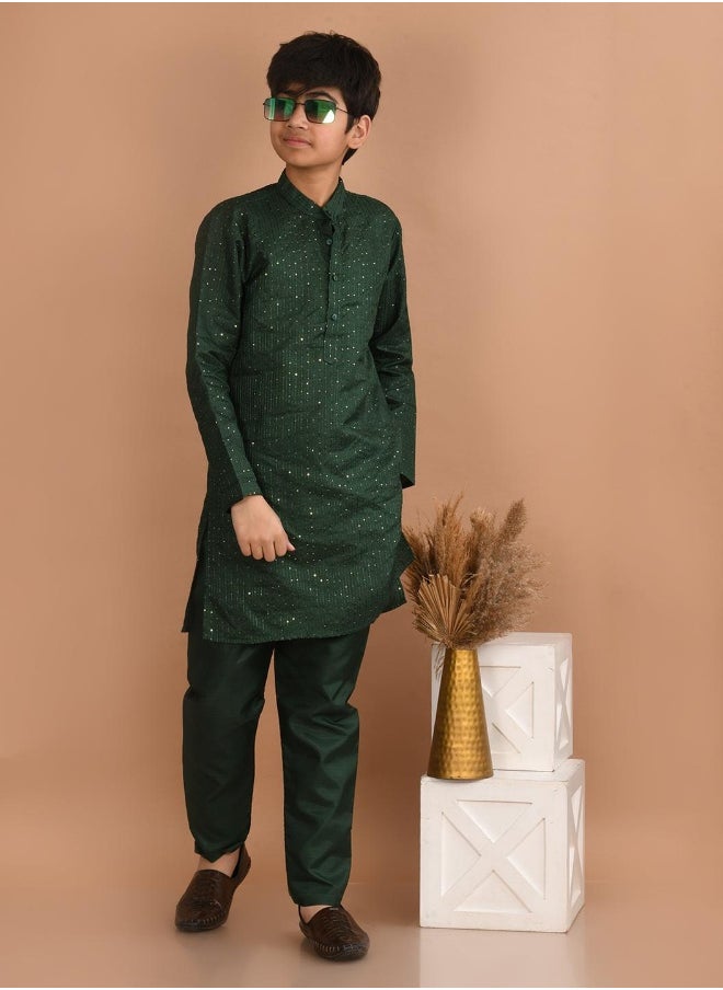 Sequin Kurta Pajama Set