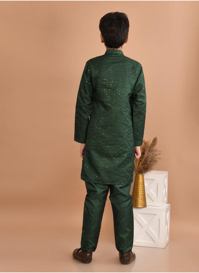 Sequin Kurta Pajama Set