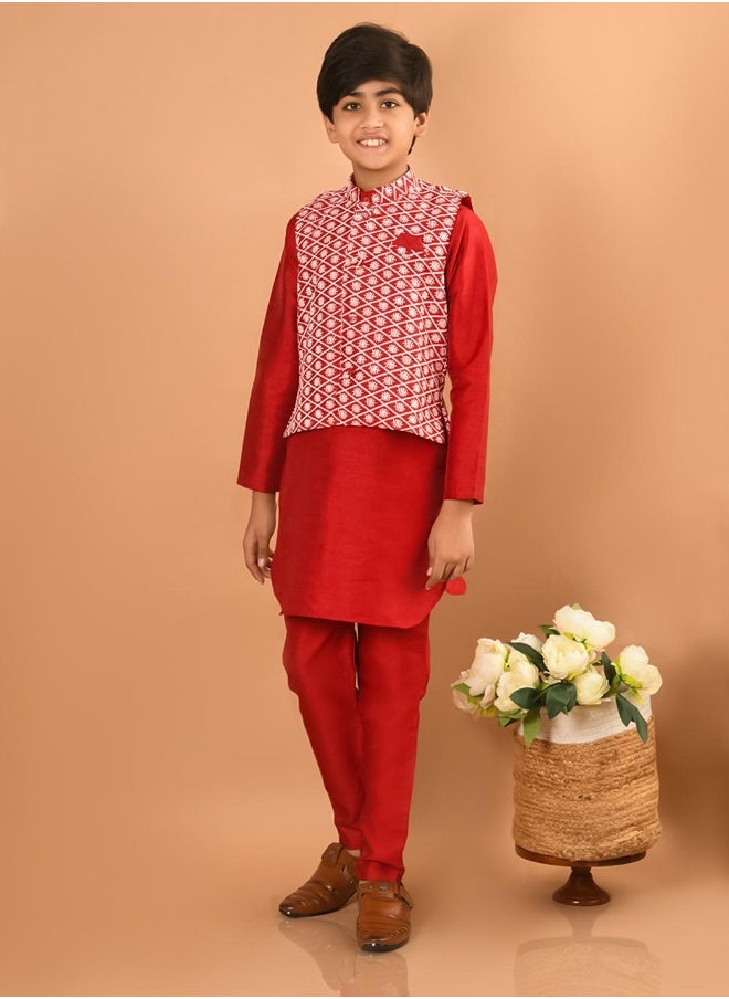 Kurta Pajama Set with Nehru Jacket