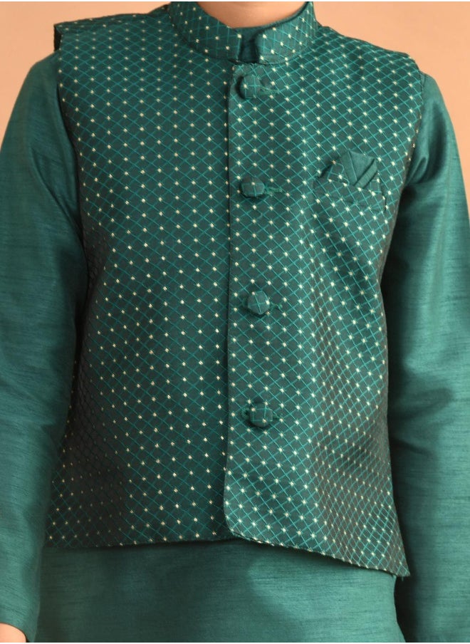 Kurta Pajama Set with Nehru Jacket