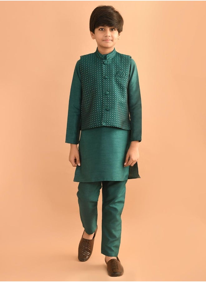 Kurta Pajama Set with Nehru Jacket