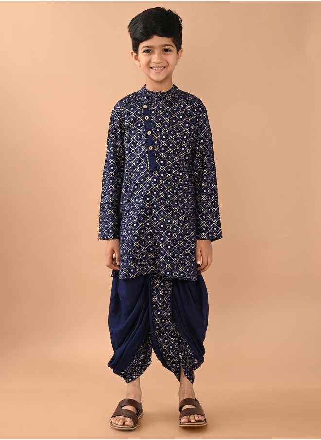 Printed Dhoti Kurta Set