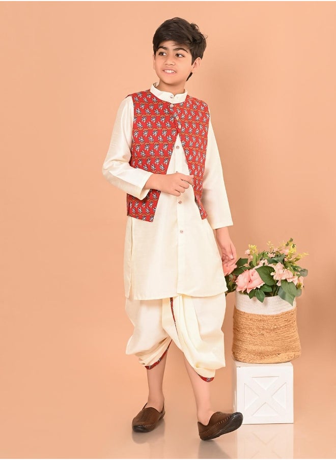 Kurta Pajama Set with Nehru Jacket