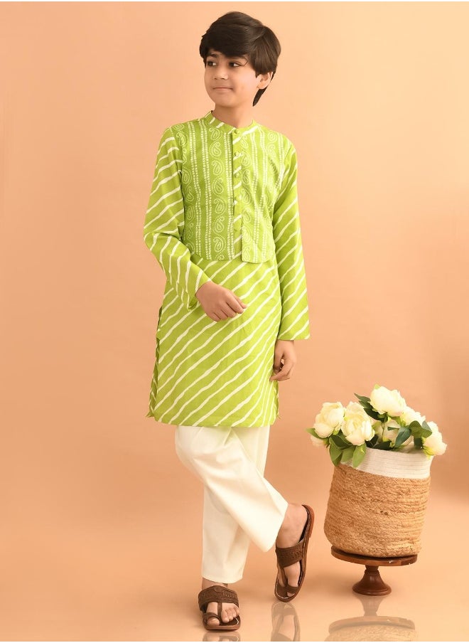 Kurta Pajama with Attached Nehru Jacket