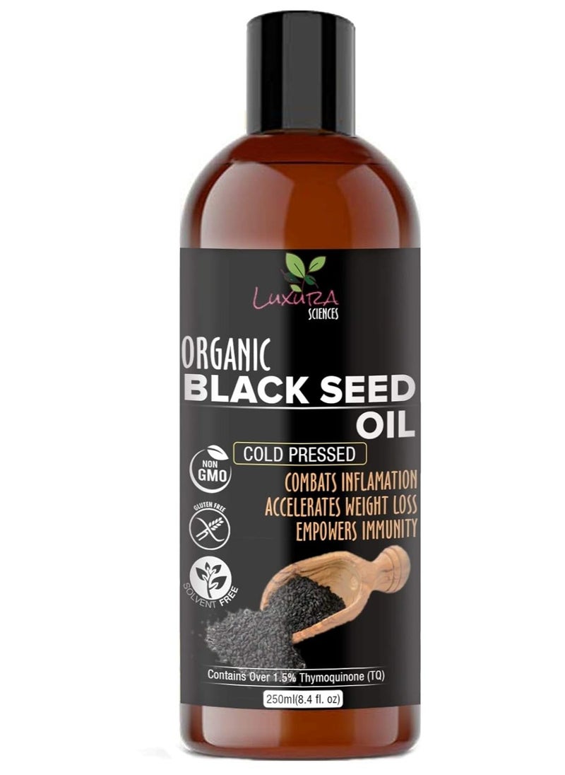 Luxura Sciences Black Seed Oil, Kalonji Oil For Hair, Cold Pressed : 250 ML.