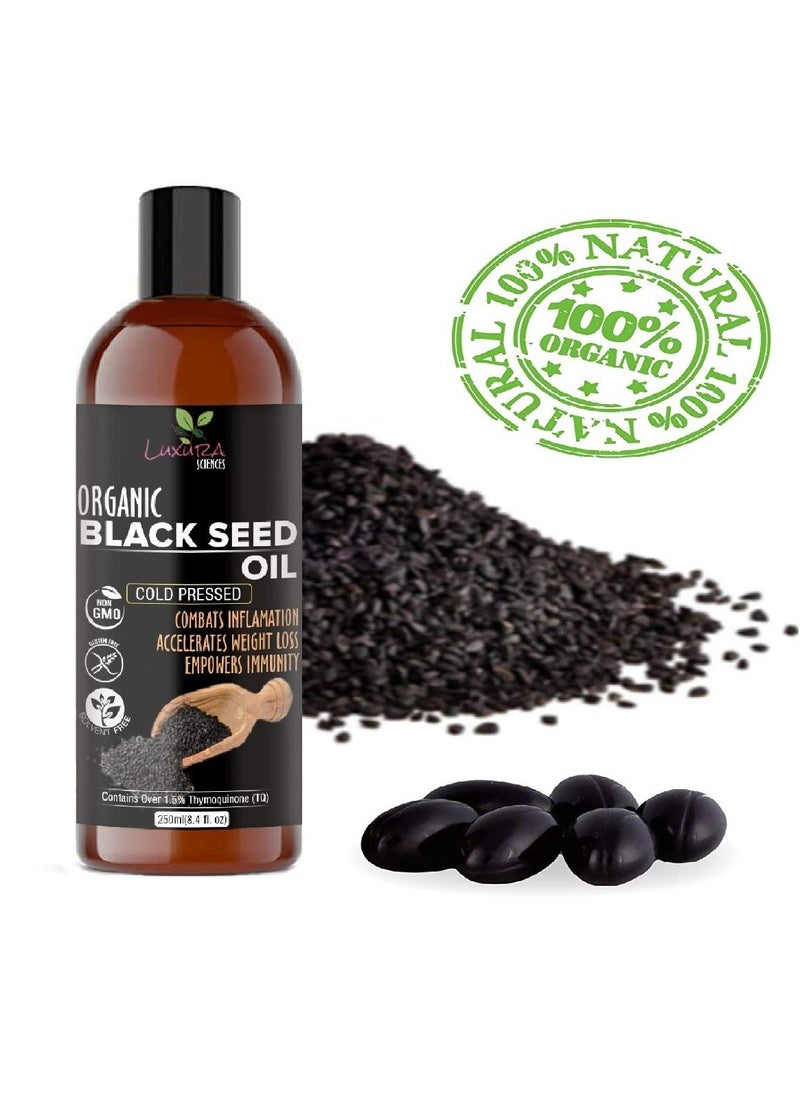 Luxura Sciences Black Seed Oil, Kalonji Oil For Hair, Cold Pressed : 250 ML.