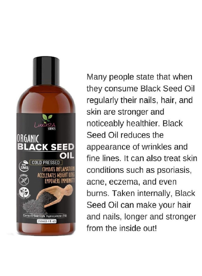 Luxura Sciences Black Seed Oil, Kalonji Oil For Hair, Cold Pressed : 250 ML.