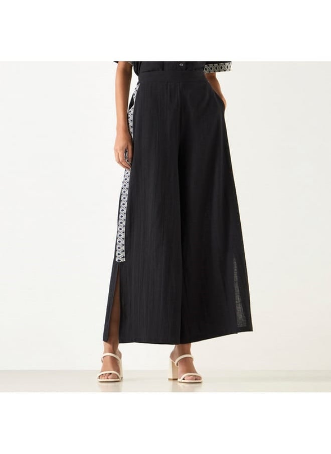 2Xtremz Embroidered Wide Leg Pants