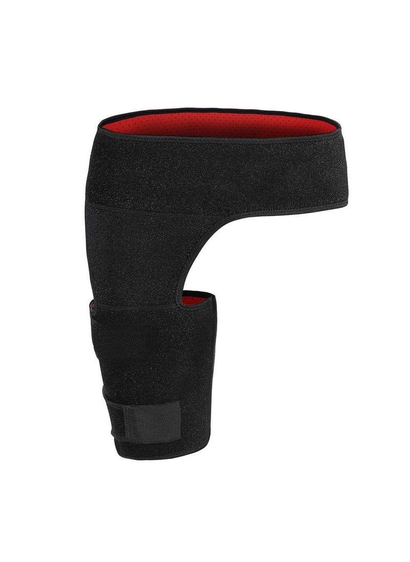 Elastic Compression Leg Sleeve for Sport Support Red bottom waist leg