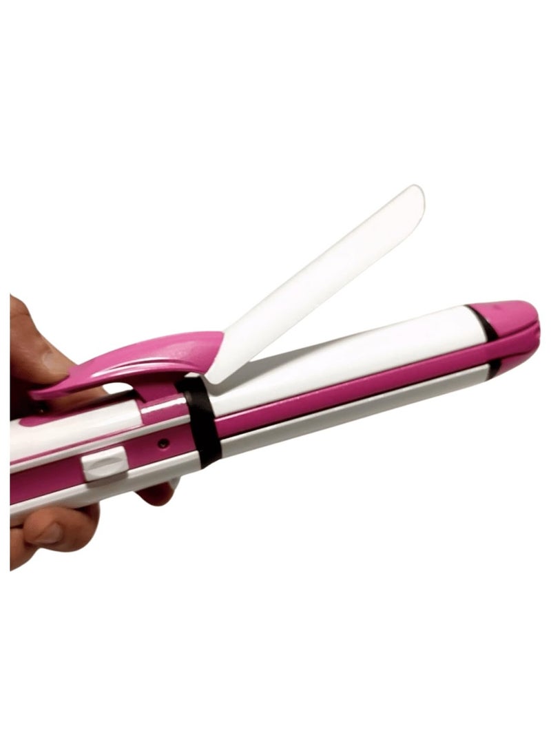 3 in 1 Electric Hair Curler and Straightener Personal Hair Styling Tools Tourmaline Ceramic Styler Curling Iron