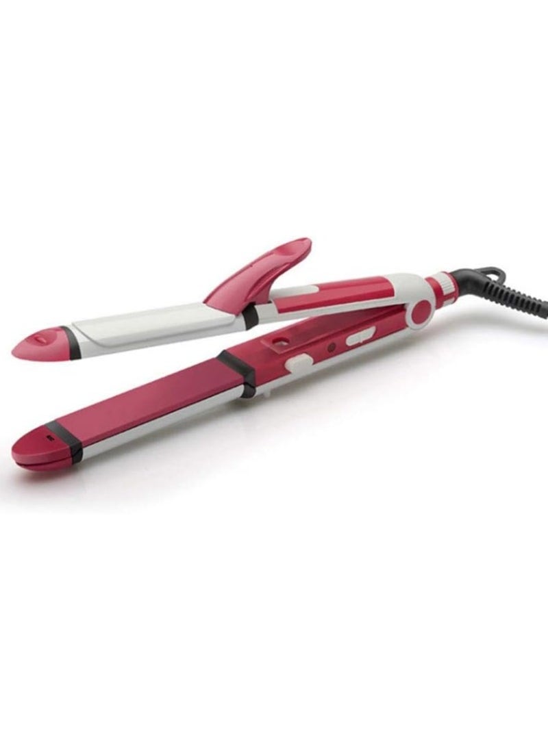 3 in 1 Electric Hair Curler and Straightener Personal Hair Styling Tools Tourmaline Ceramic Styler Curling Iron