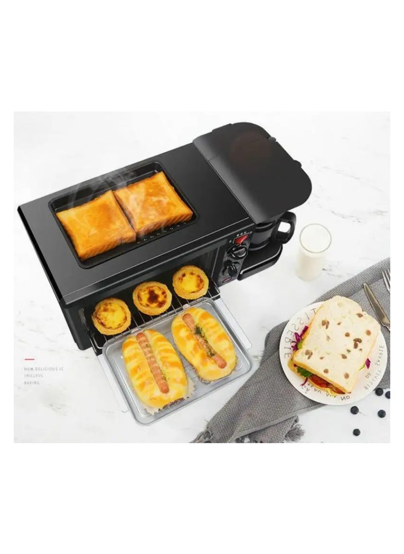 3-in-1 Multifunctional Breakfast Maker With Coffee Pot And Frying Pan & Oven