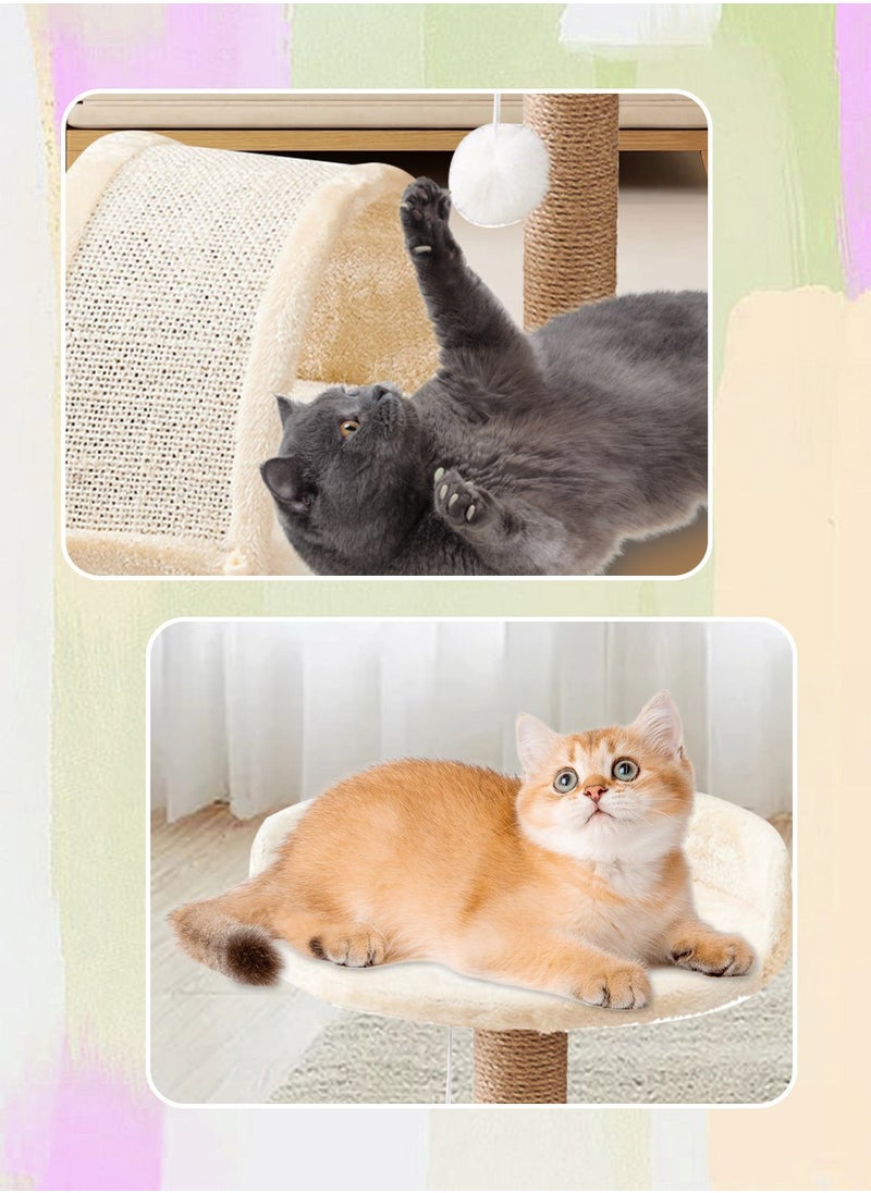 Cat Climbing Frame Toys With Cat Scratching Posts Cat Tunnel Pet Toys 35*35*45cm