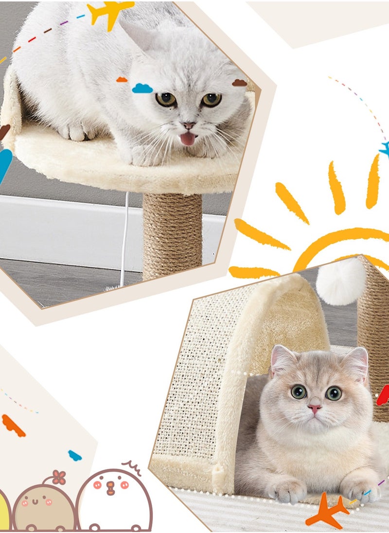 Cat Climbing Frame Toys With Cat Scratching Posts Cat Tunnel Pet Toys 35*35*45cm