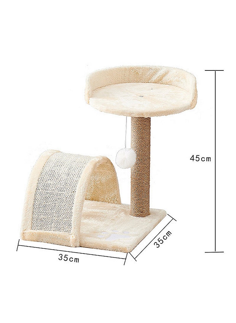 Cat Climbing Frame Toys With Cat Scratching Posts Cat Tunnel Pet Toys 35*35*45cm