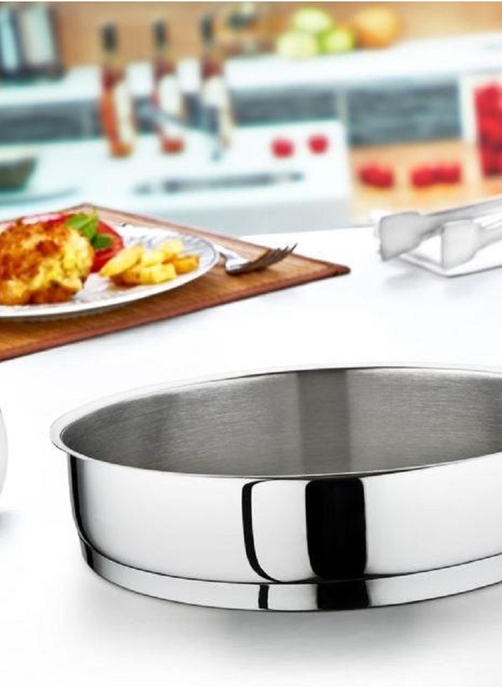 Evimsaray Asude Frypan 24cm Stainless Steel - Silver Color