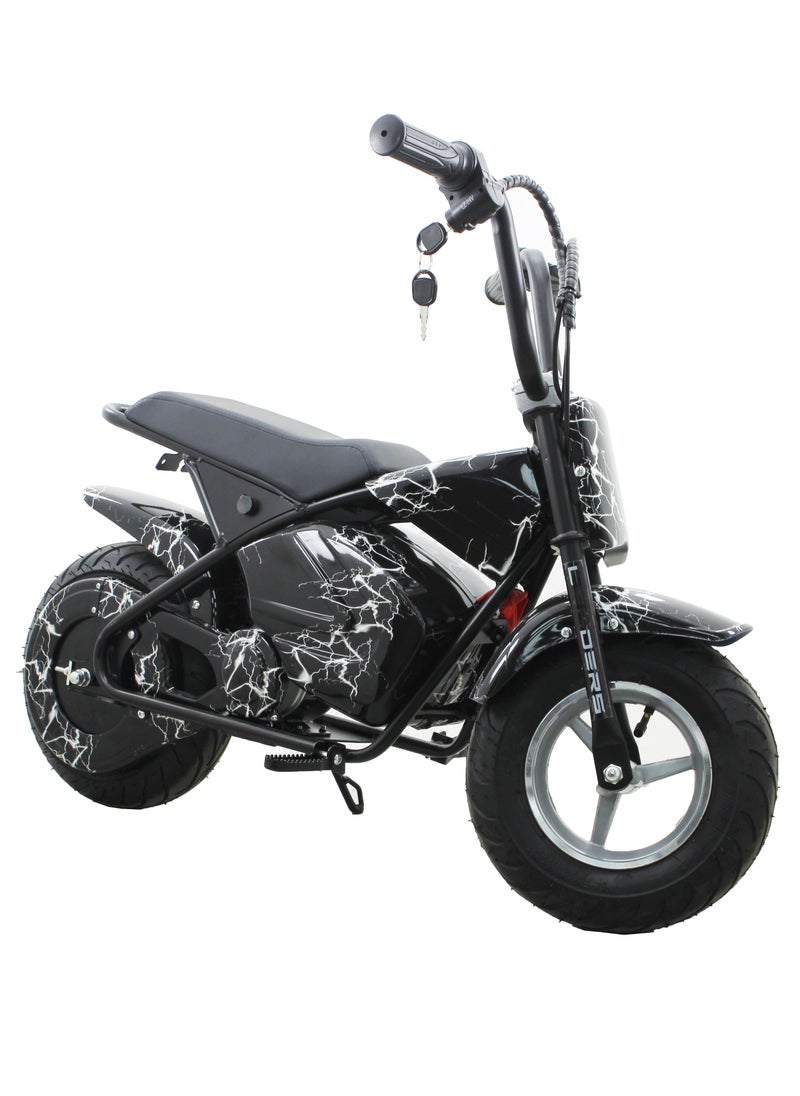 LEADERS Kids Electric Motorcycle Dirt Bike with 250W Motor 24V8A Lead Acid Battery 25km Speed 20km Range LED Dirt Light 12