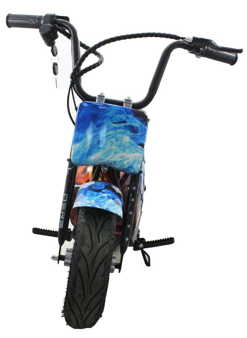 LEADERS Kids Electric Motorcycle Dirt Bike with 250W Motor 24V8A Lead Acid Battery 25km Speed 20km Range LED Dirt Light 12