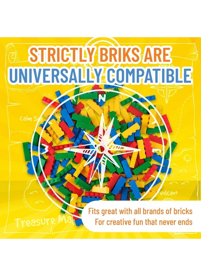 Strictly Briks Classic Bricks Starter Kit, Blue, Green, Red, and Yellow, 144 Pieces, 1x4 Inches, Building Creative Play Set for Ages 3 and Up, 100% Compatible with All Major Brick Brands