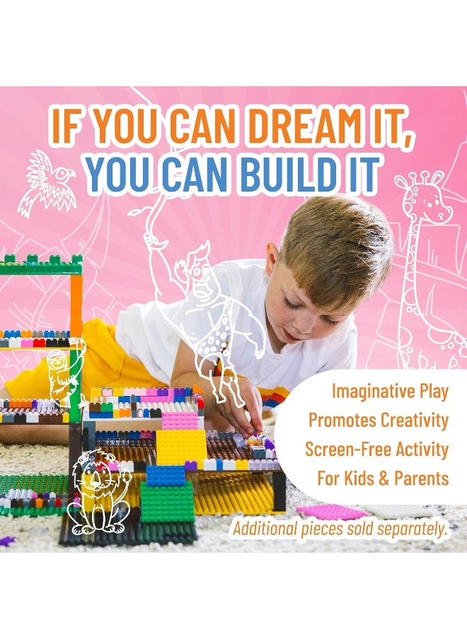 Strictly Briks Classic Bricks Starter Kit, Blue, Green, Red, and Yellow, 144 Pieces, 1x4 Inches, Building Creative Play Set for Ages 3 and Up, 100% Compatible with All Major Brick Brands