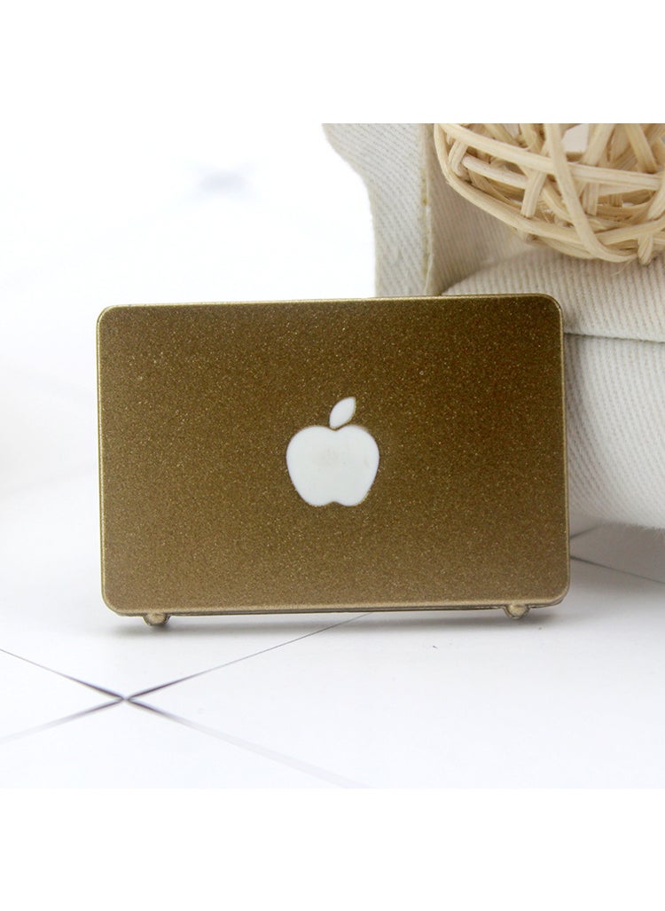 1 x 5 pcs Miniature Dollhouse Apple Computer Toy D-gold