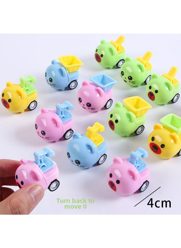 1 x 5 pcs Mini Pull-Back Toy Cars for Kids Meng Chong Huili Small Engineering Vehicle