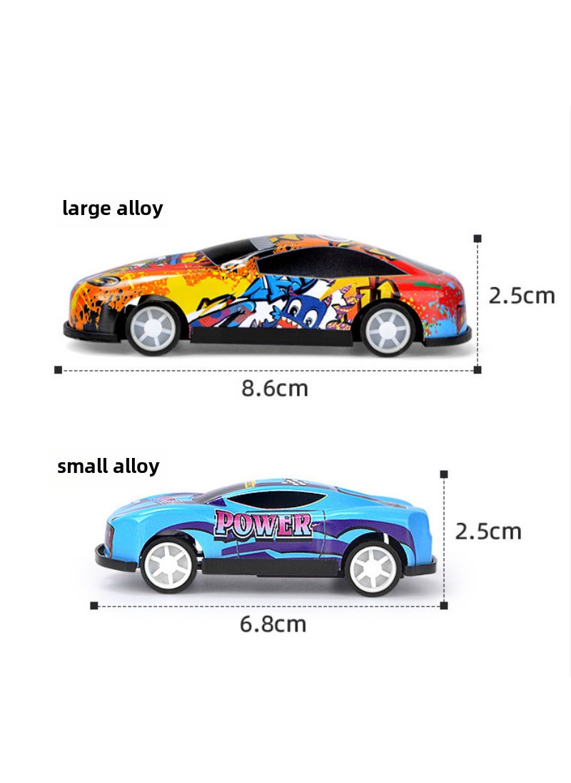 1 x 5 pcs Mini Pull-Back Toy Cars for Kids 8.6Cm tin car return force