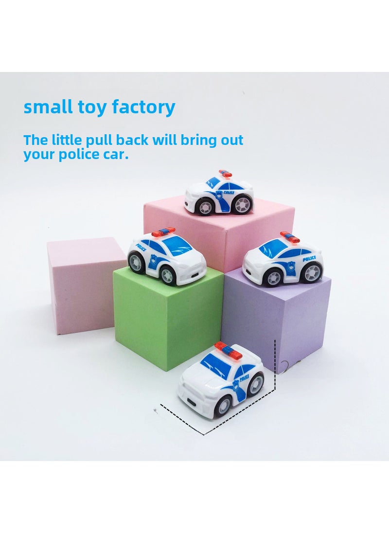 1 x 5 pcs Mini Pull-Back Toy Cars for Kids Police car back car