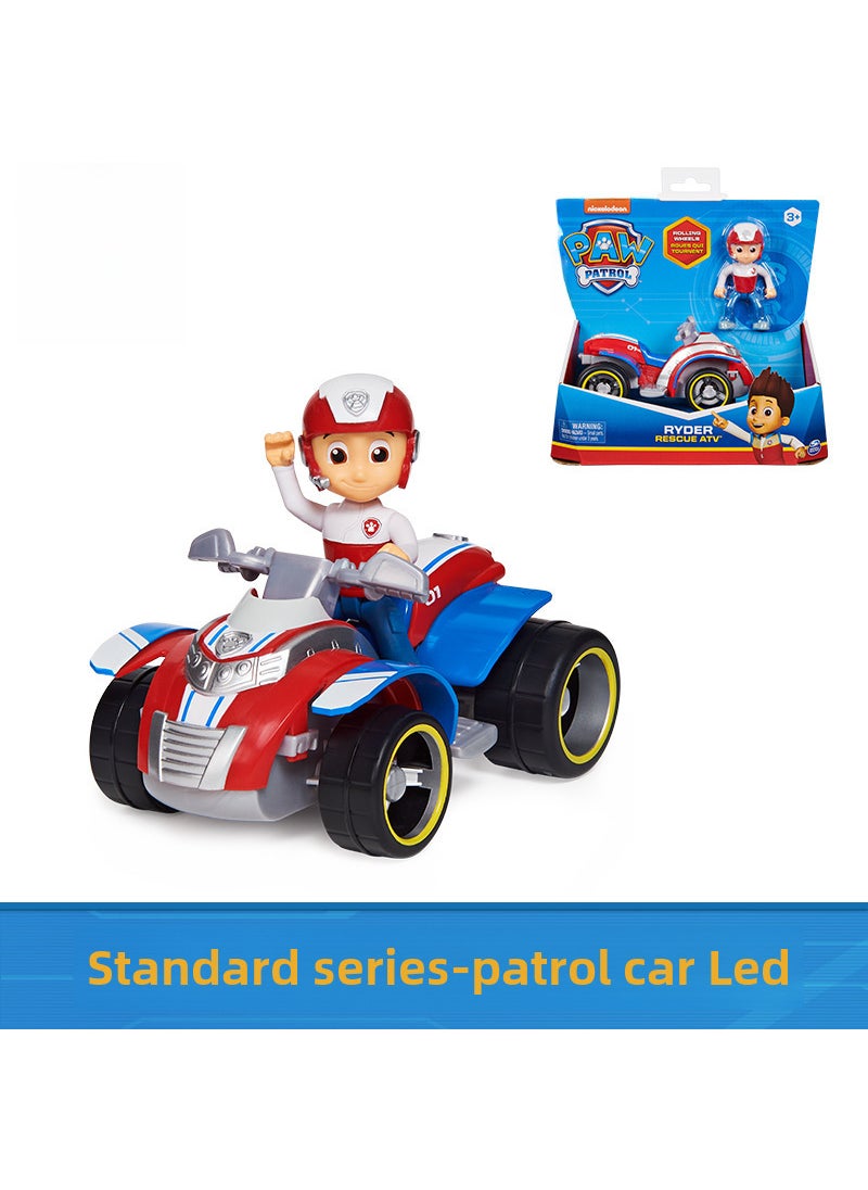 1 x 5 pcs Authentic Paw Patrol Toy Rescue Vehicle Set for Kids Motorcycle Led-16775 standard model