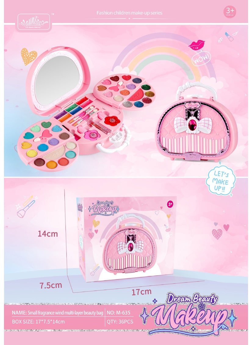 Kids Washable Makeup Toy Set for Princess Roleplay M635 makeup handbag