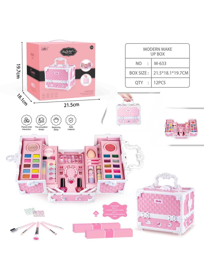 Kids Washable Makeup Toy Set for Princess Roleplay M633 Fantasy Beauty Chest