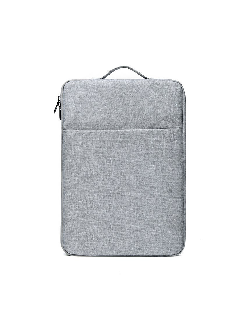 Waterproof Laptop Sleeve Notebook Tablet Case Light gray + handle