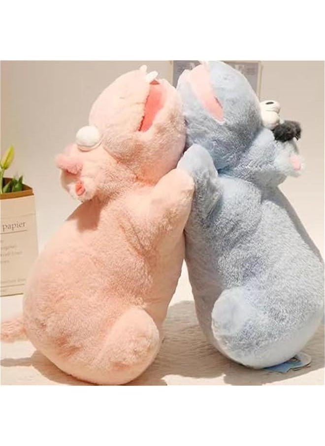 Cute Plushie, Stuffed Doll, Collectible Soft Animal, Hugging Hippo Pillow, Giftable Adorable Desk Decor Plush Toys Unique Hippo Stuffed Animals for Kids, 15.75in