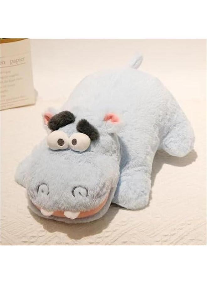 Cute Plushie, Stuffed Doll, Collectible Soft Animal, Hugging Hippo Pillow, Giftable Adorable Desk Decor Plush Toys Unique Hippo Stuffed Animals for Kids, 15.75in