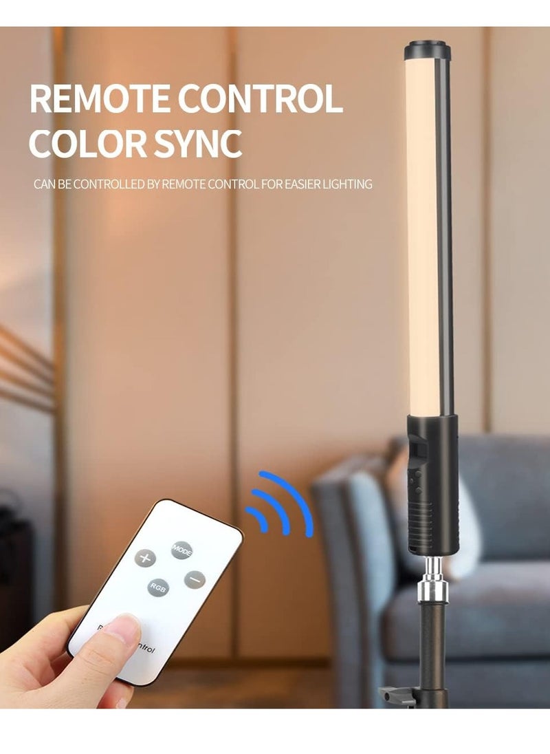 Handheld LED Light Stick, 7 Colors & 10 Modes Portable Photography Video Light Wand for Filming, Parties, Battery Powered Lighting Tube with Wireless Remote Control