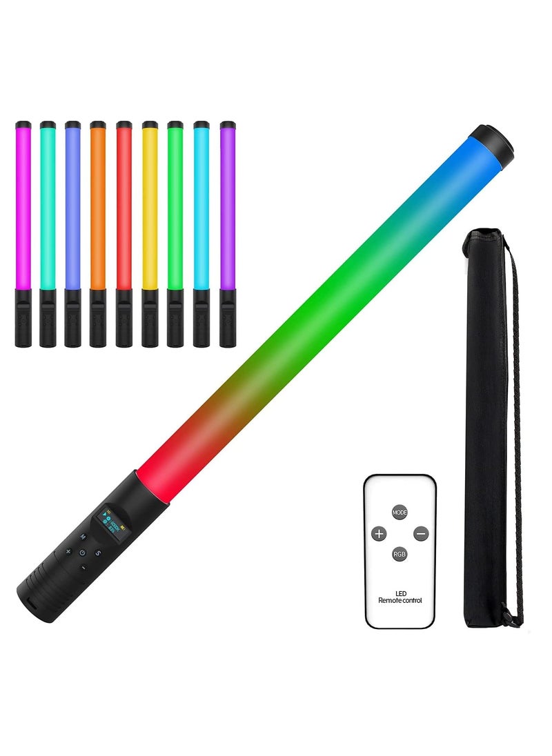 Handheld LED Light Stick, 7 Colors & 10 Modes Portable Photography Video Light Wand for Filming, Parties, Battery Powered Lighting Tube with Wireless Remote Control