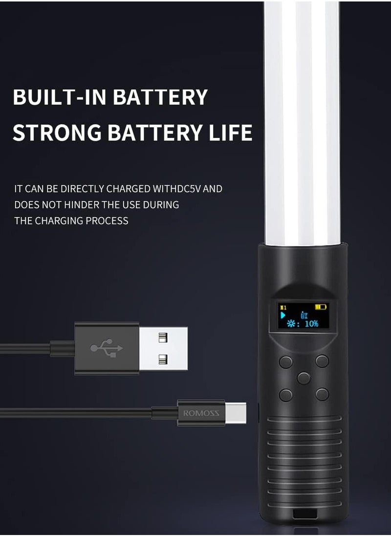 Handheld LED Light Stick, 7 Colors & 10 Modes Portable Photography Video Light Wand for Filming, Parties, Battery Powered Lighting Tube with Wireless Remote Control