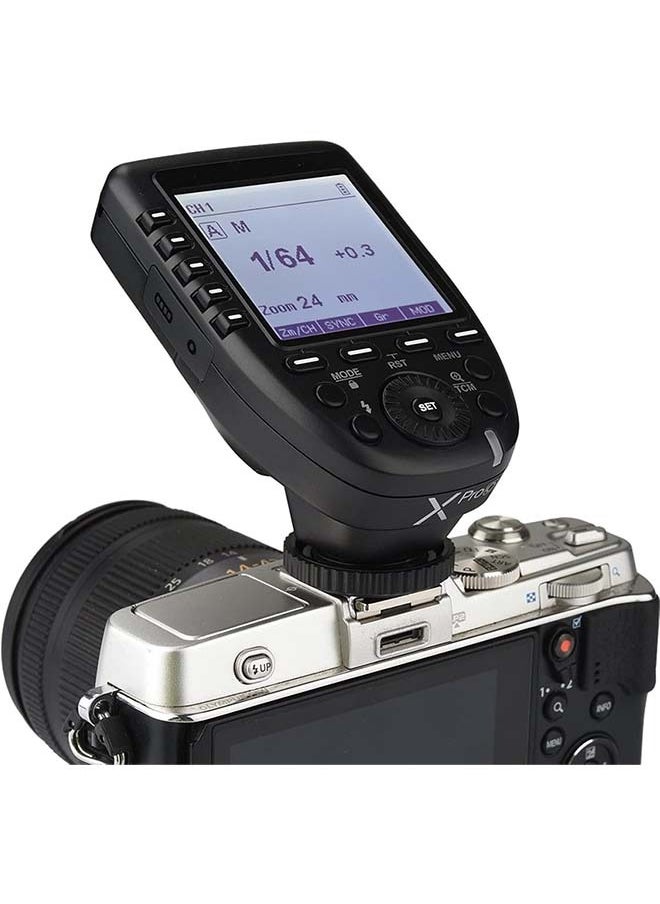 Godox Xpro-O TTL Wireless Flash Trigger Speedlight Speedlite Transmitter for Olympus for Panasonic 2.4G 1/8000s HSS TTL CoGodox Xpro-O TTL Wireless Flash Trigger Speedlight Speedlite Transmitter for Olympus for Panasonic 2.4G 1/8000s HSS TTL Convert-Manual TCM Function Large LCD Screen Flash Transmitternvert-Manual TCM Function Large LCD Screen Flash Transmitter