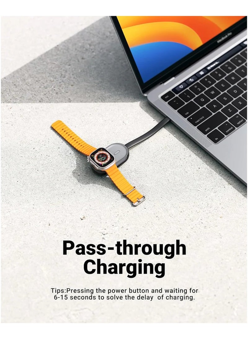 VEGER Portable Apple Watch Charger, 1200mAh 2.5W Fast Charging Portable iWatch Charger Power Bank