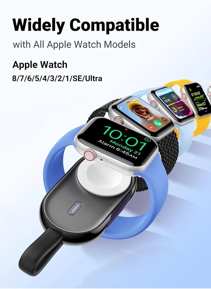 VEGER Portable Apple Watch Charger, 1200mAh 2.5W Fast Charging Portable iWatch Charger Power Bank