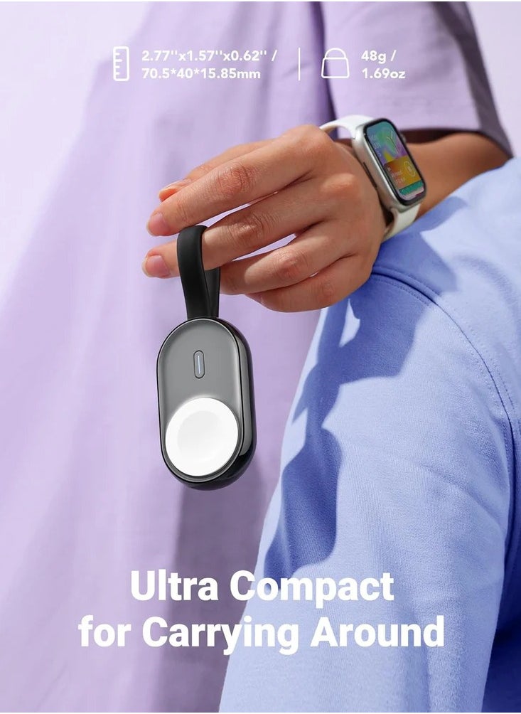 VEGER Portable Apple Watch Charger, 1200mAh 2.5W Fast Charging Portable iWatch Charger Power Bank