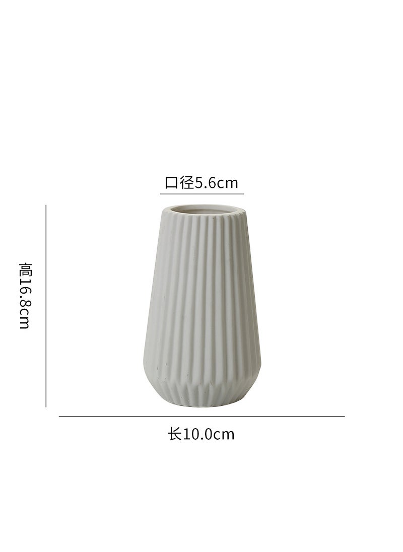 Nordic Luxury White Ceramic Vase Lingyun