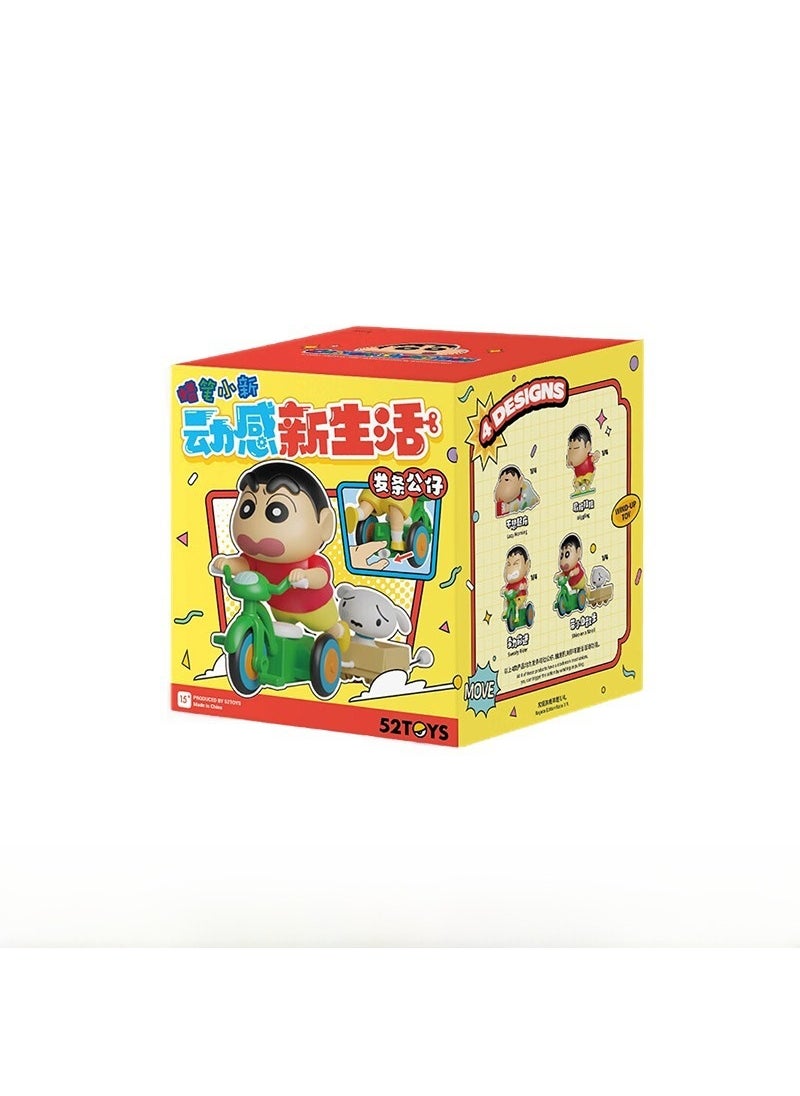 52TOYS Crayon Shin-chan Action Figure Wind-up Collectible Blind Box Dynamic New Life Random Single Blind Box